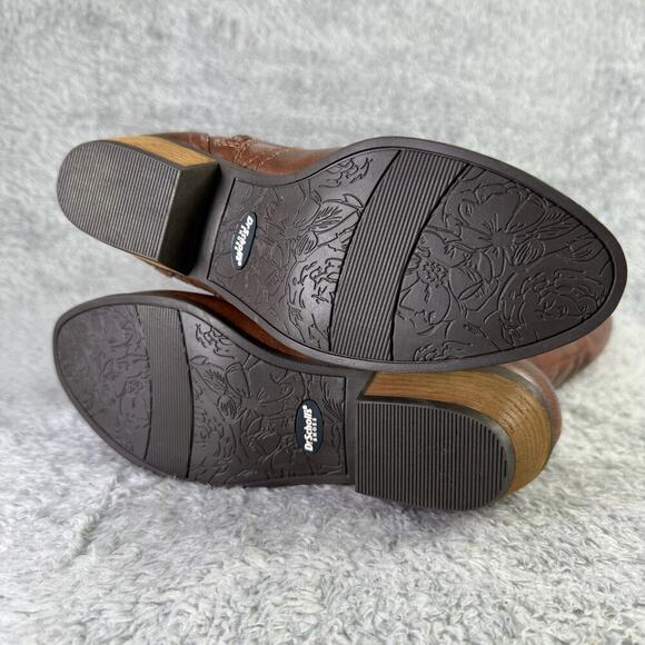 Dr. Scholls Women's Brilliance Wide-Calf Boots Manmade Almond Toe Block Heel - Picture 8 of 11